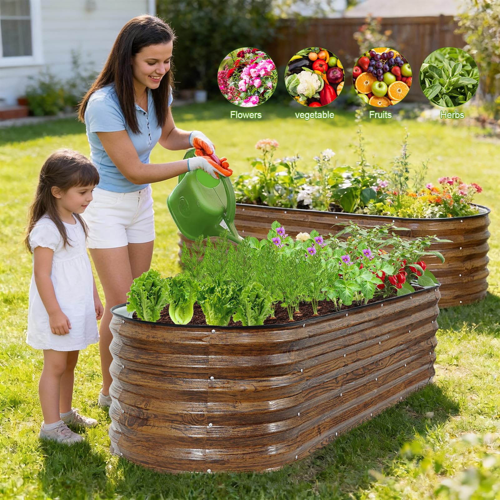 ZORMY garden-ready bed in yard suitable for vegetables and flowers