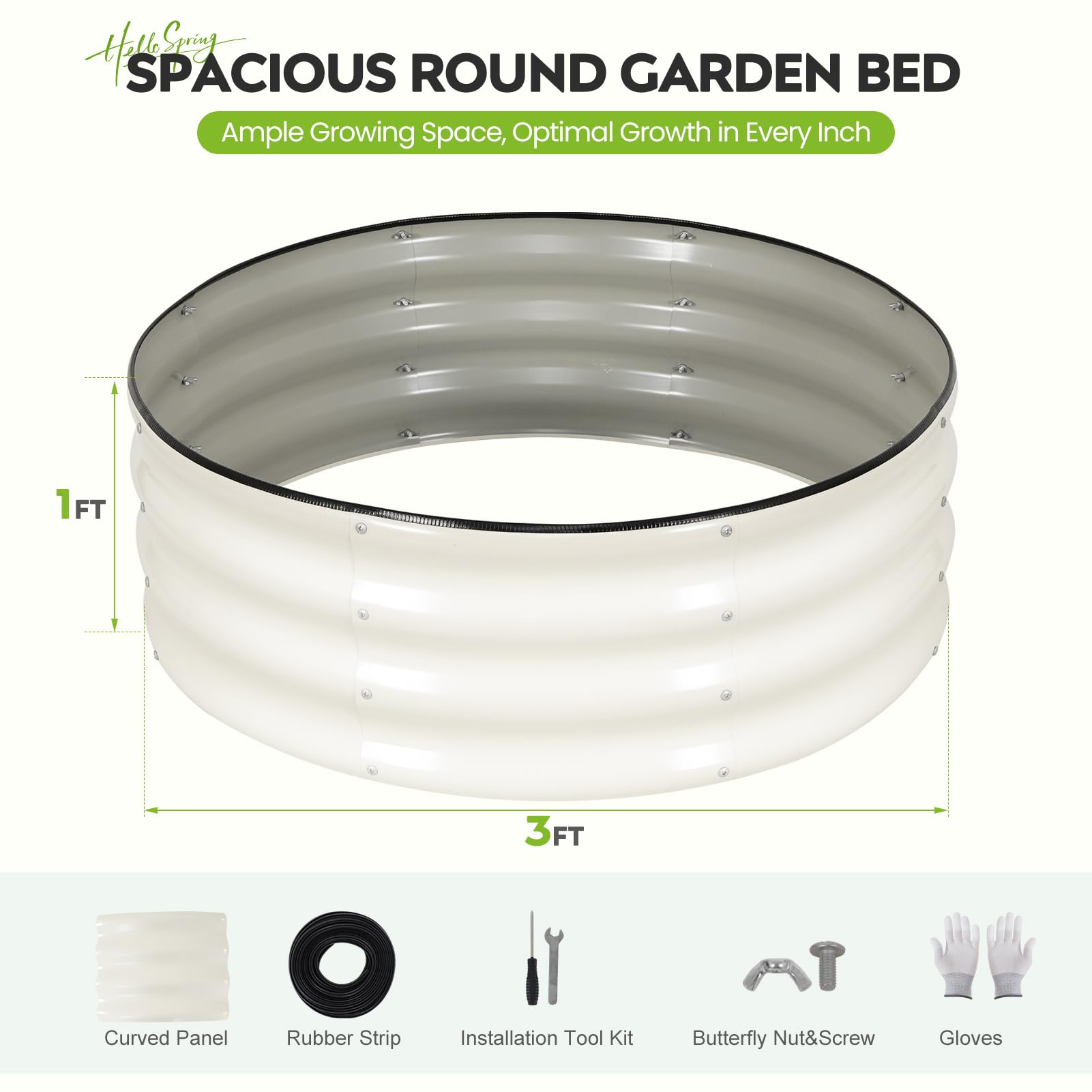 ZORMY galvanized steel kit withstands rain and sun while staying sturdy.