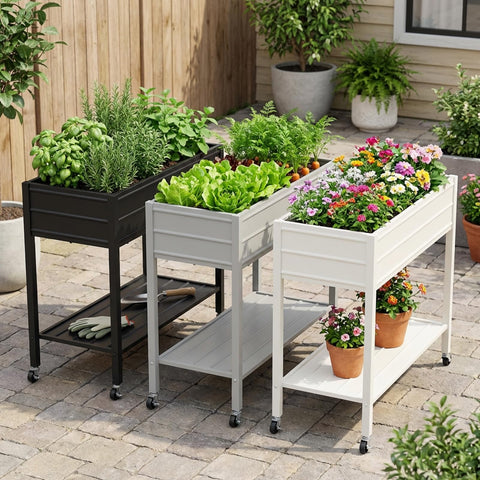 ZORMY outdoor garden bed suitable for vegetables, herbs, and flowers