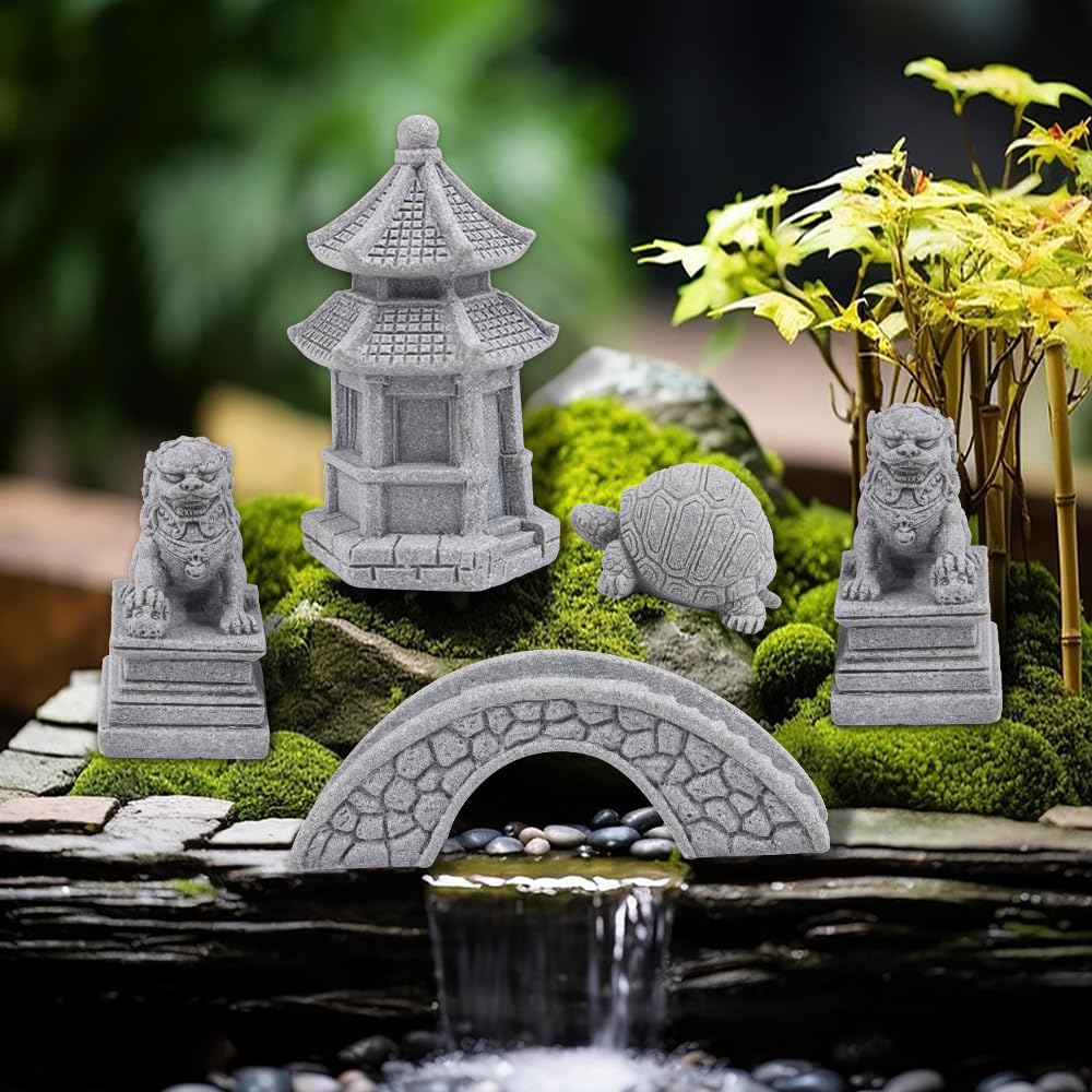 ZORZA stone pavilion miniature centerpiece for micro landscapes