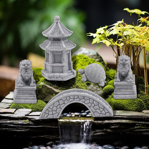 ZORZA stone pavilion miniature centerpiece for micro landscapes