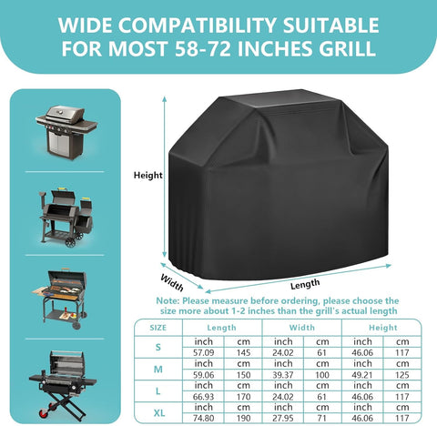 ZOTUEN grill cover made of 210D ripstop fabric to resist tears and wear.
