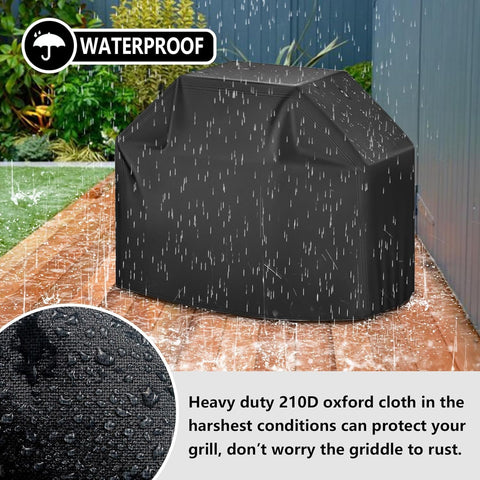ZOTUEN grill cover easy-clean surface cleans with hose for quick maintenance.