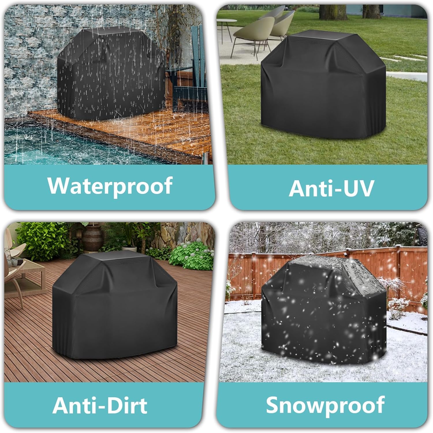 ZOTUEN 74-inch fit grill cover compatible with Char-Broil and Nexgrill