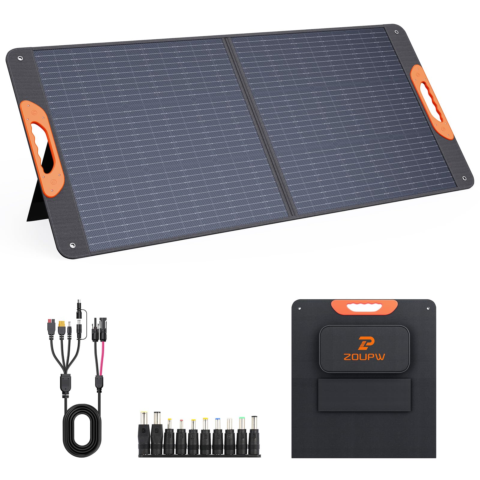 ZOUPW 110W solar panel folded compact for easy transport and storage