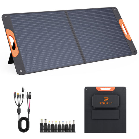 ZOUPW 110W solar panel folded compact for easy transport and storage