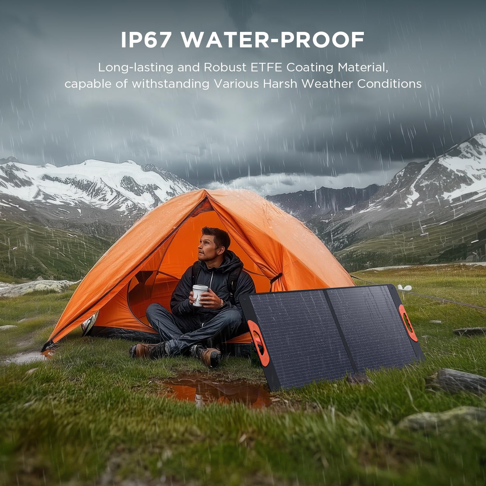 ZOUPW panel is lightweight with magnetic handle for portable camping use