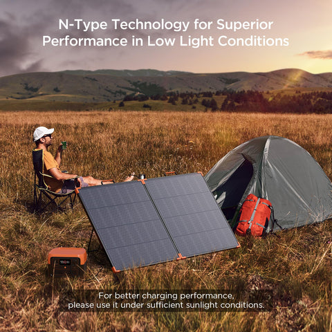 ZOUPW 180W solar panel lightweight for easy transport.