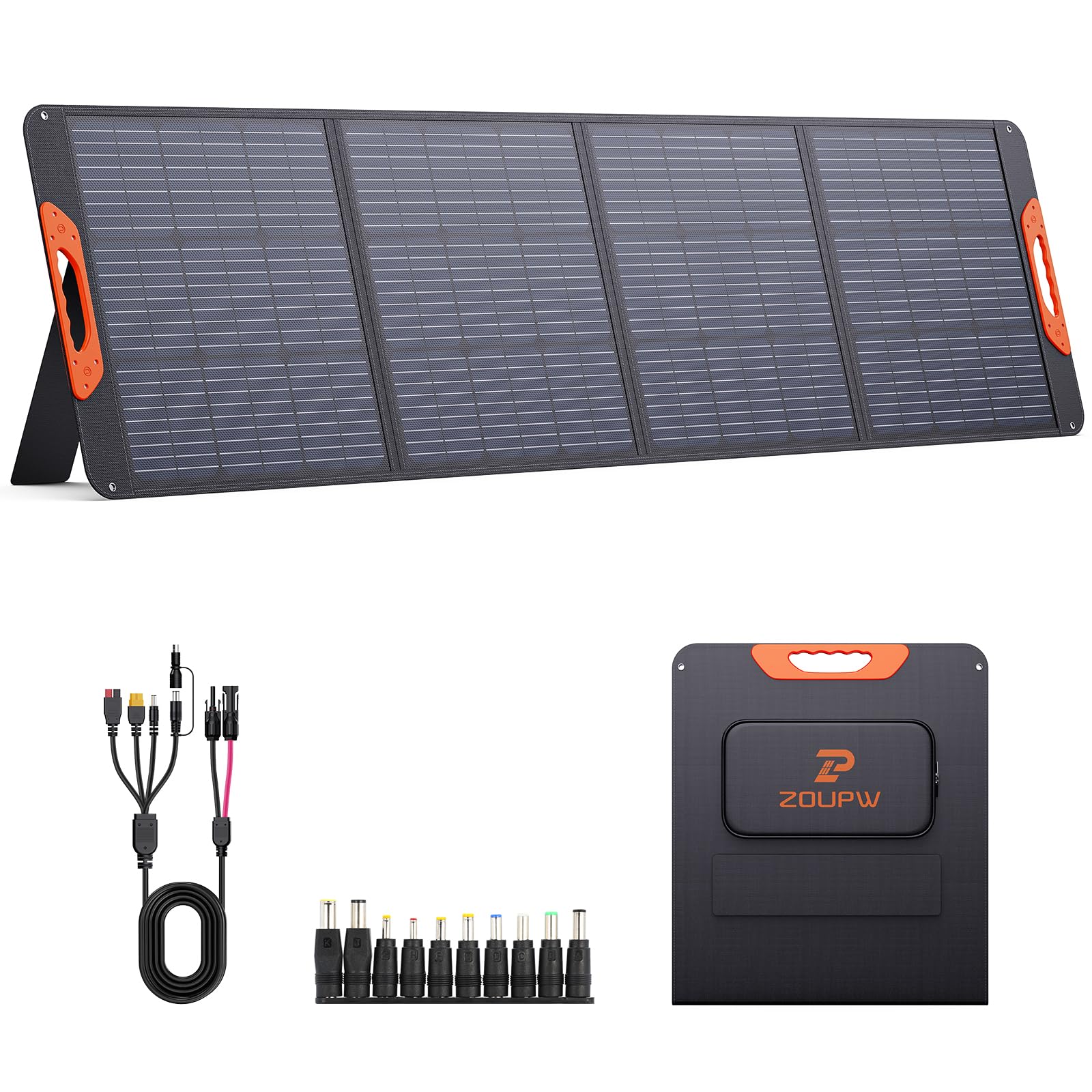 ZOUPW 200W foldable solar panel in briefcase form powers off-grid devices efficiently