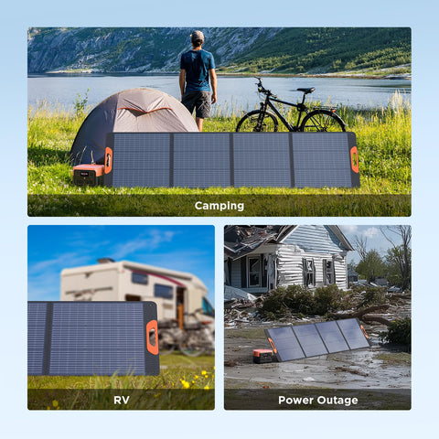 ZOUPW 220W solar panel packaged with carry case