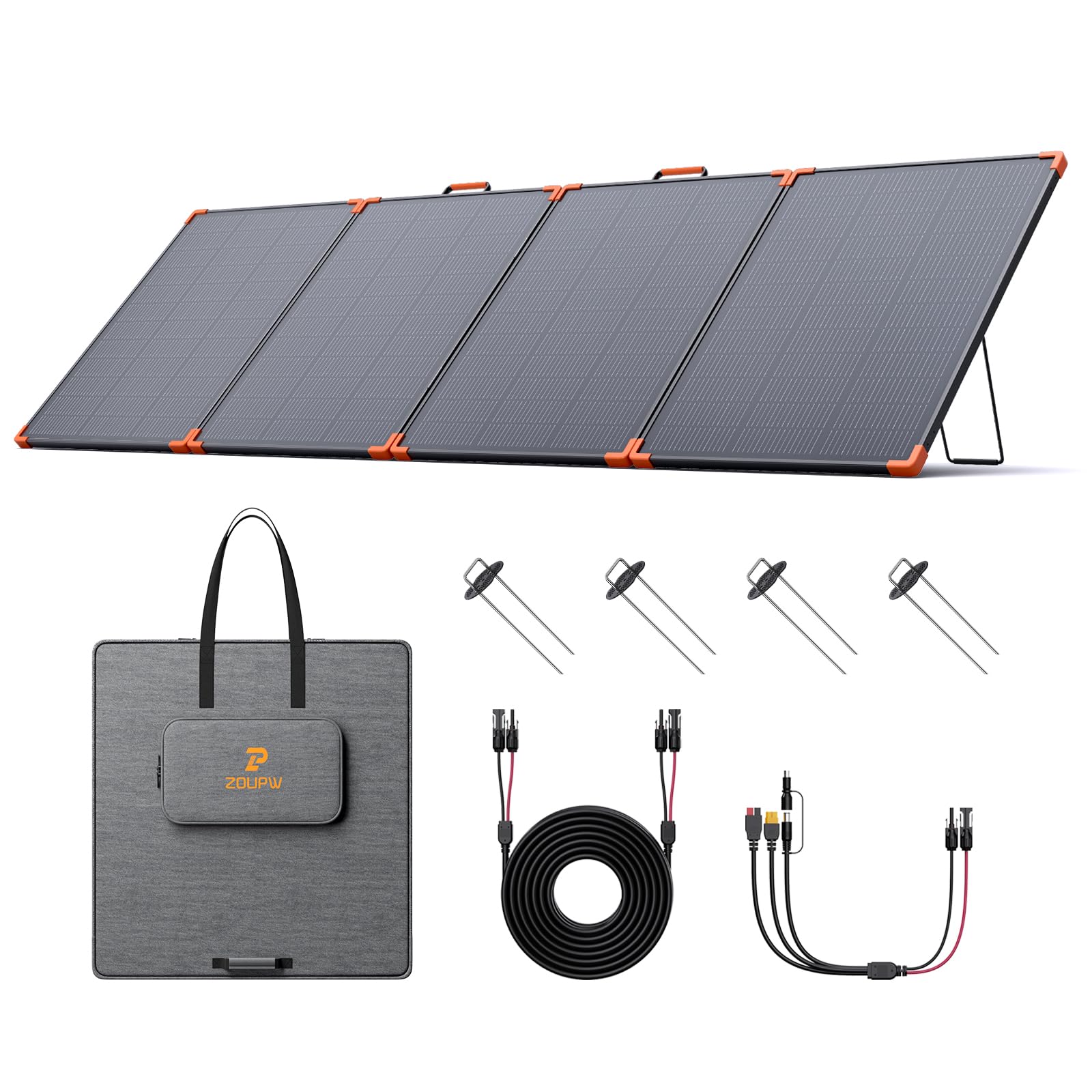 ZOUPW 350W solar panel with N-Type 16BB cells for high efficiency outdoors