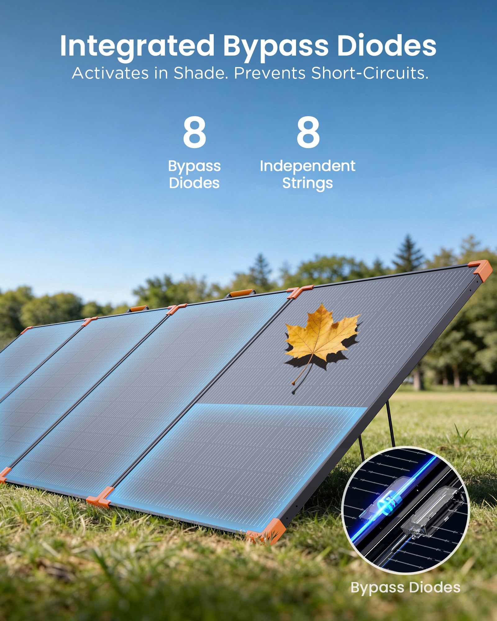 ZOUPW 350W unit with magnetic handle for easy deployment during camping