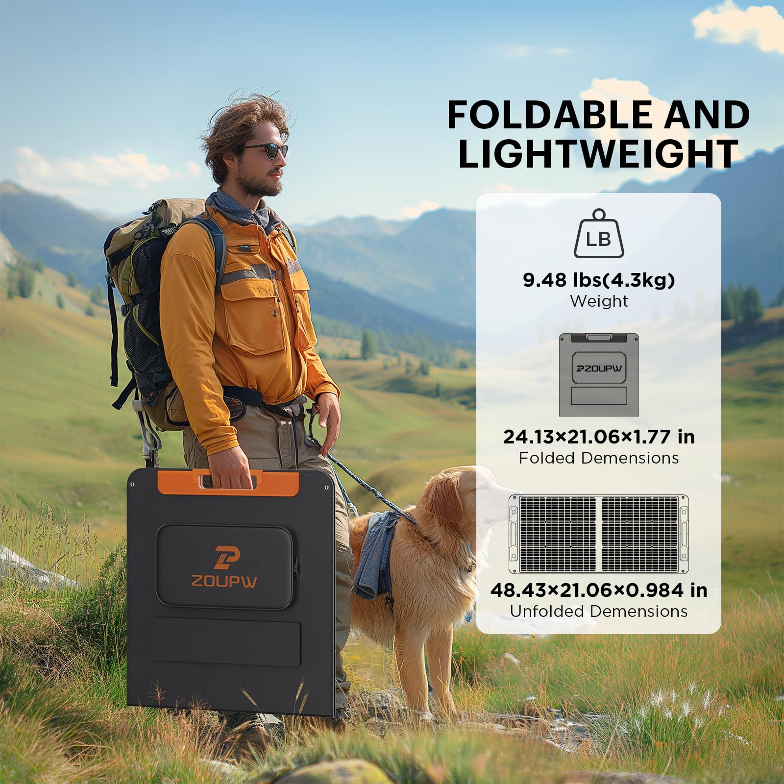ZOUPW 5-in-1 connectivity ports close-up showing versatile power options