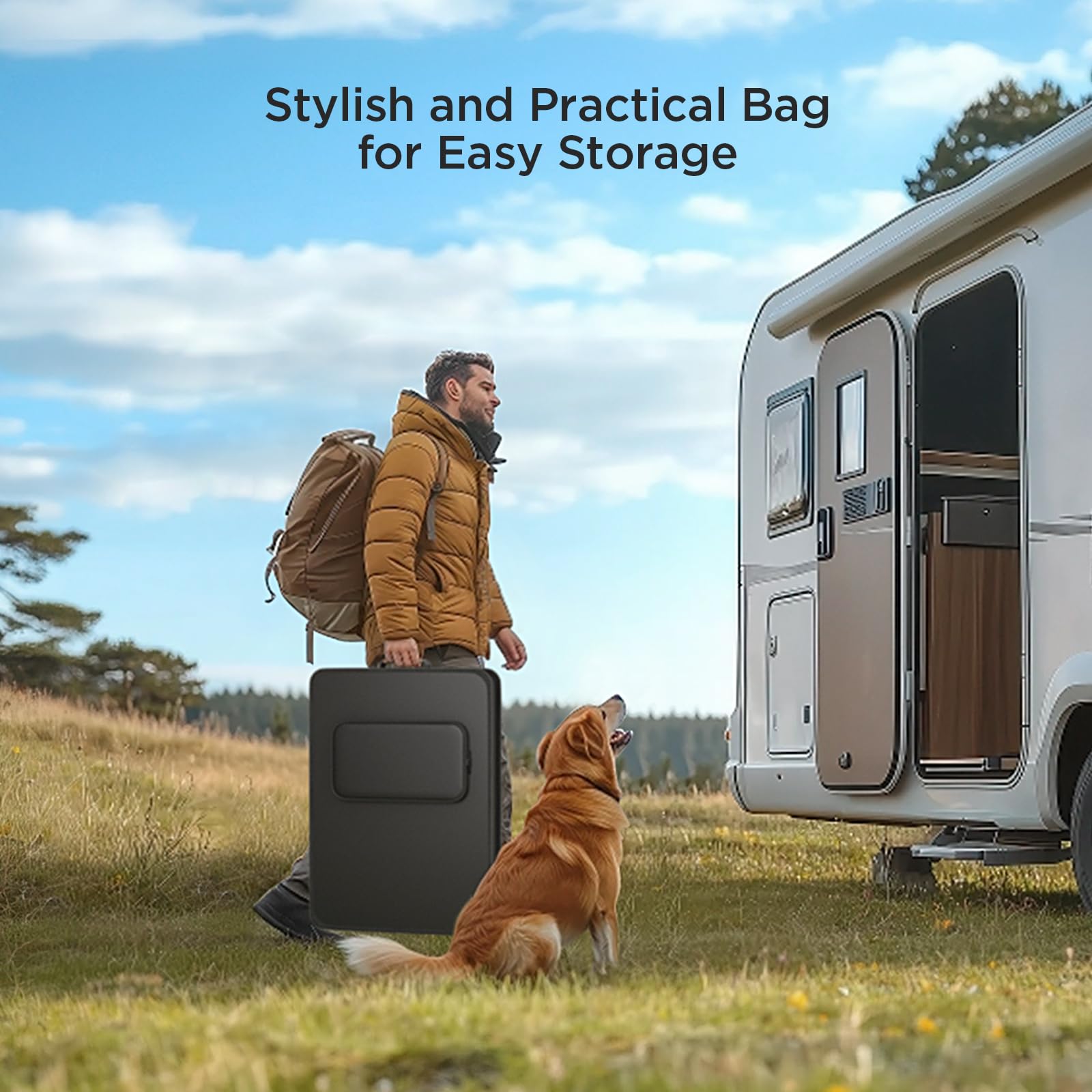 ZOUPW portable storage bag keeping the panel organized for travel