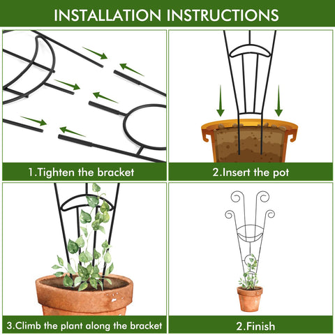 Disassemblable to 15 inches for flexible pot sizes