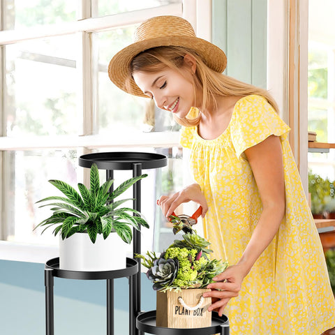 ZOXILEN 3-tier plant stand outdoors ready with anti rust coating