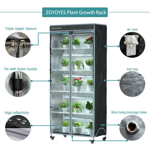 ZOYOYES 5 T8 grow lights provide full-spectrum illumination for healthier growth.