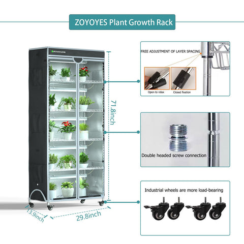 ZOYOYES built-in thermometer-hygrometer tracks temperature and humidity for stable conditions.