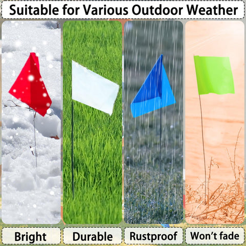 Outdoor Zozen flags support survey layouts and line location projects in the field.