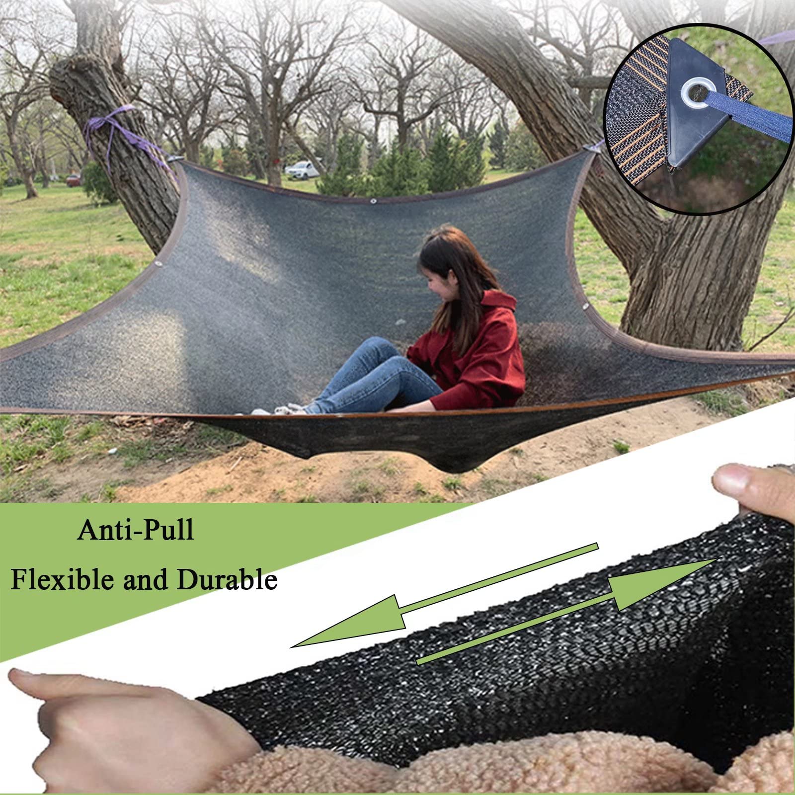ZOZIJIU breathable shade netting creates cool, comfortable areas.