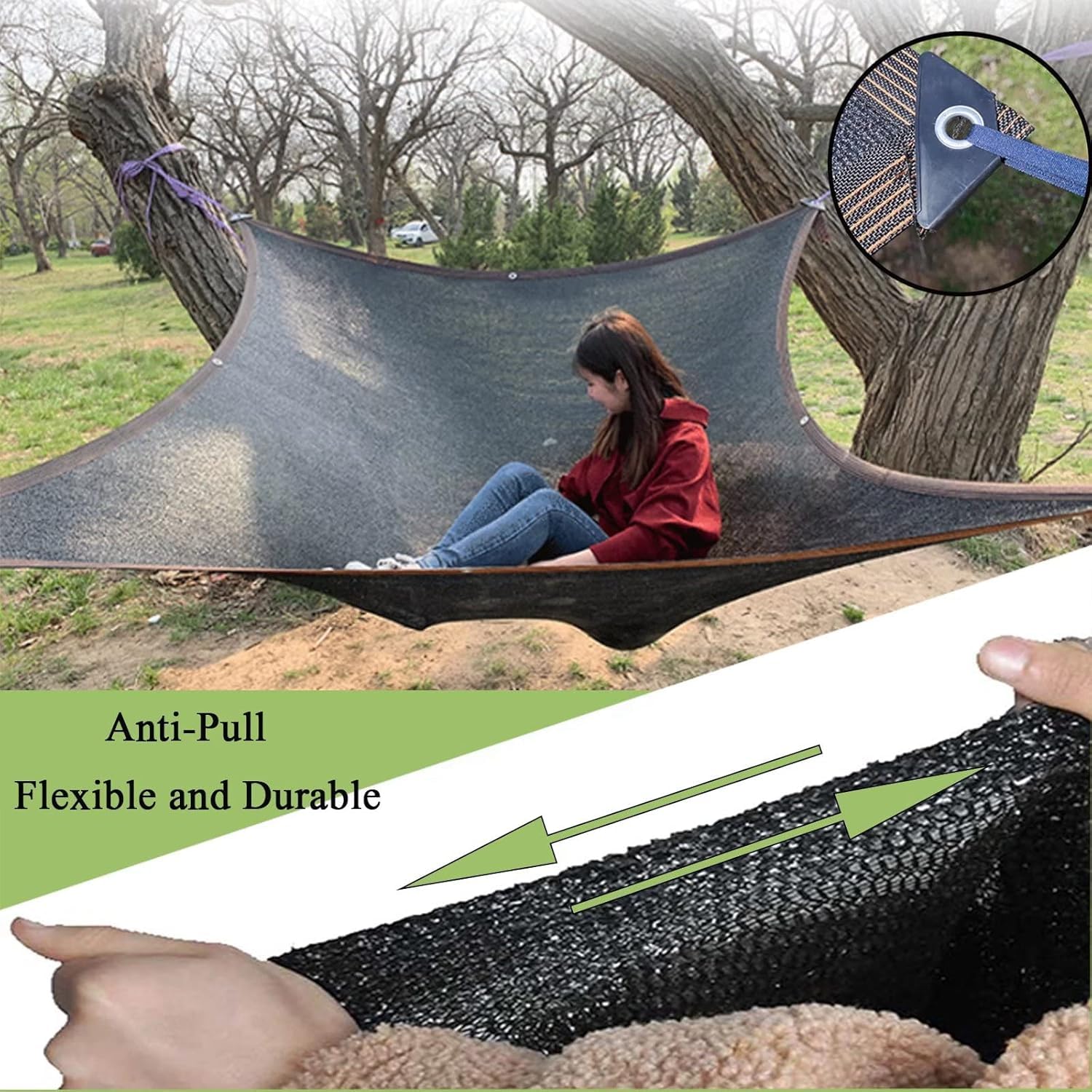 ZOZIJIU patio privacy shade creates a comfortable outdoor seating area.