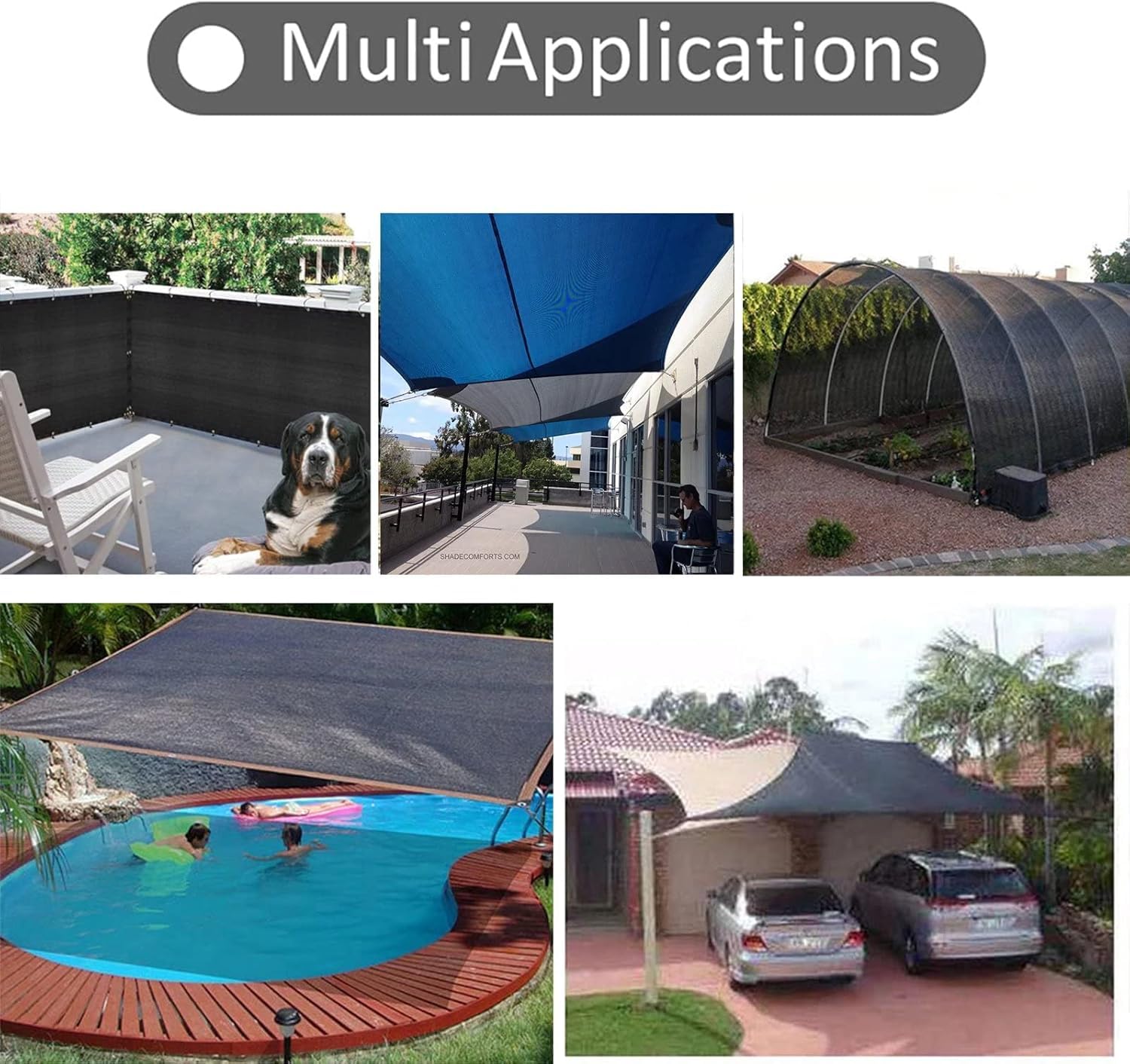 ZOZIJIU chicken coop shade netting shields animals from sun and heat.