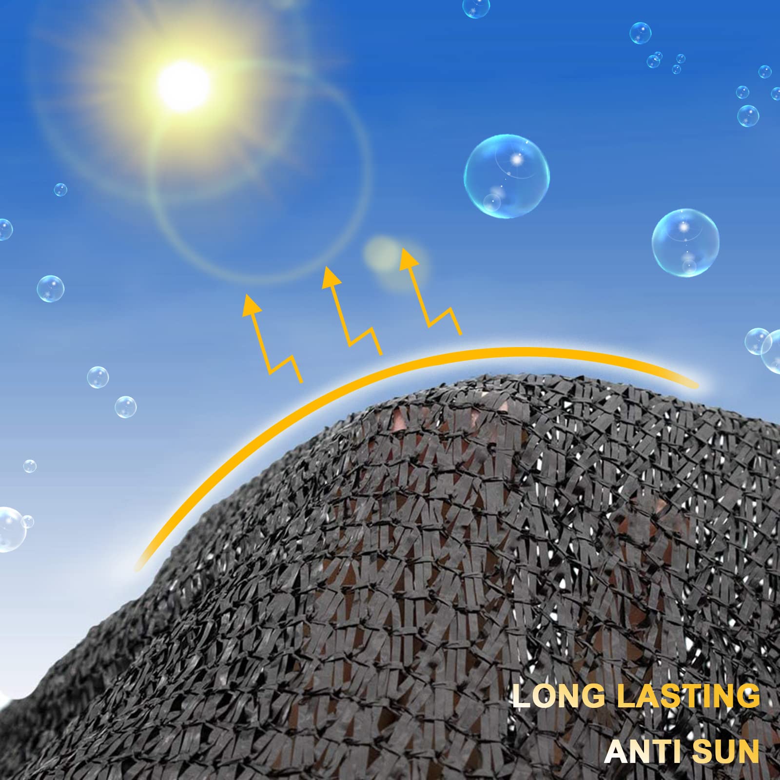 ZOZIJIU ultraviolet protection shade cloth reduces glare in outdoor spaces.