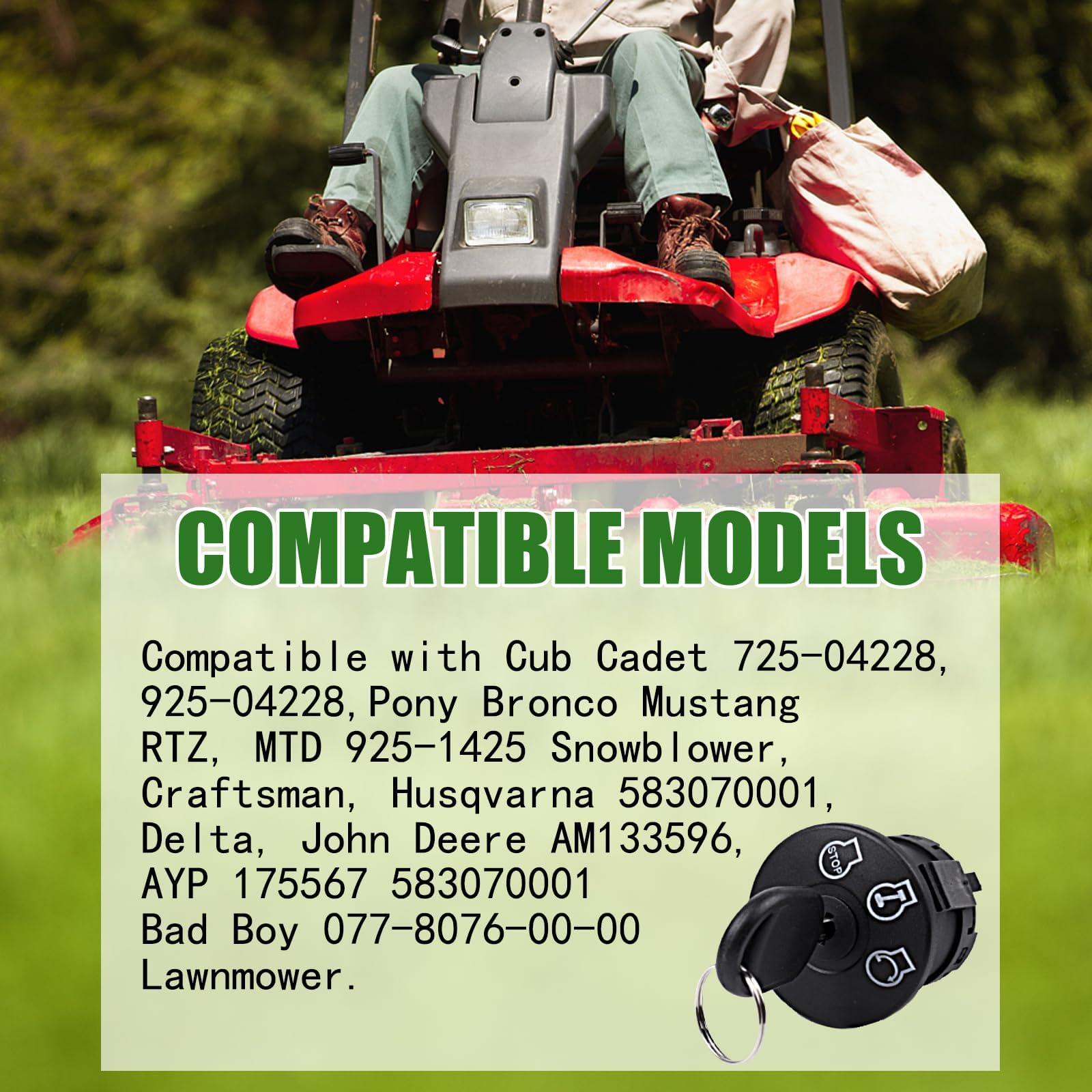 Zpallmeo in-use on a mower demonstrates compatibility and ease
