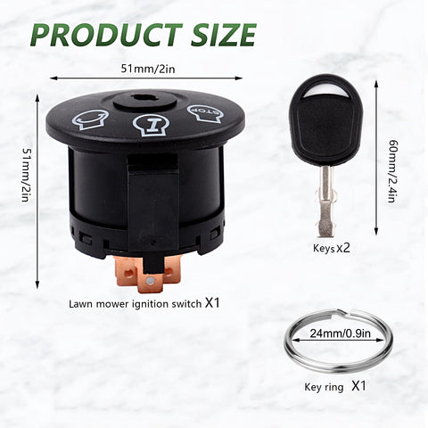 Zpallmeo packaging contents: switch, two keys, and key ring