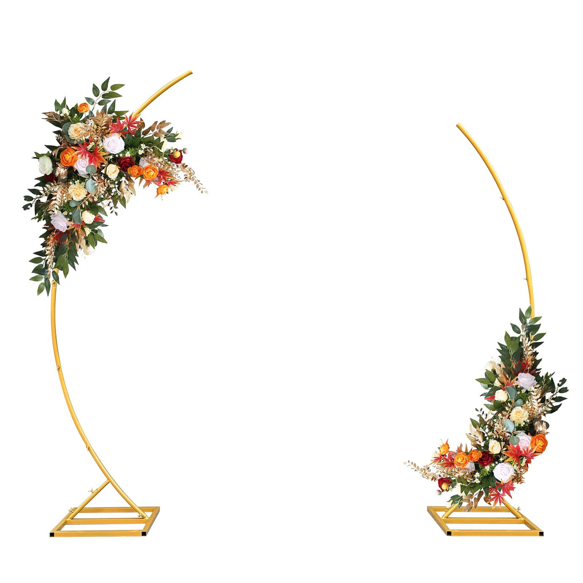 ZpigToor open arch backdrop stand set 2 gold curved, versatile wedding backdrops