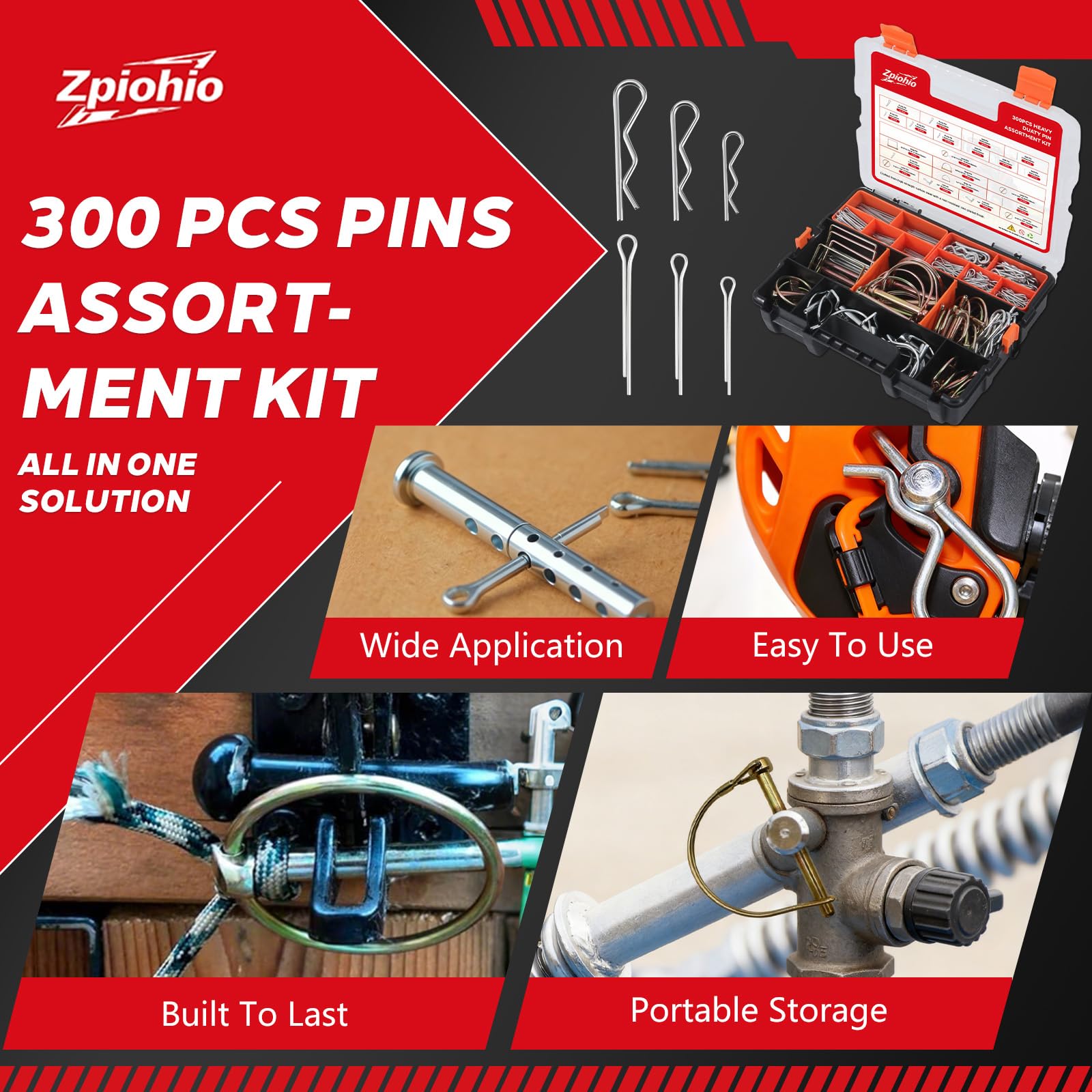 Close-up of Zpiohio cotter pins highlighting dense, durable pins.