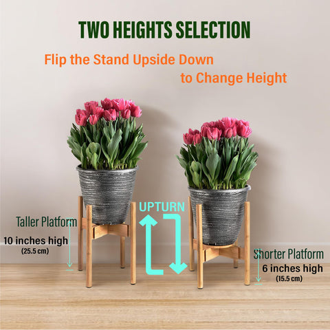 ZPirates bamboo construction ensures durable support for medium to large pots