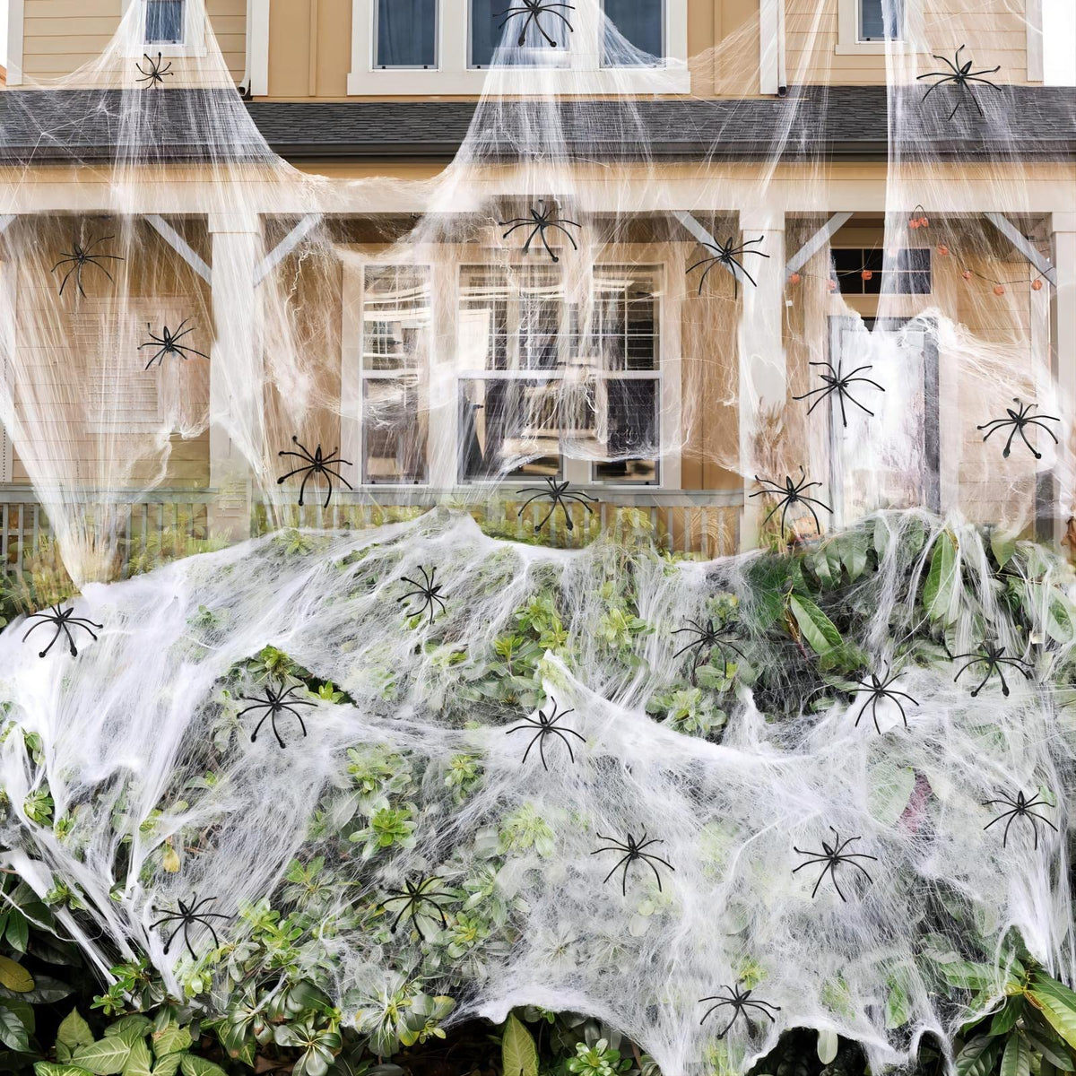 ZPISF Spider Webs cover 1400 sq ft for dramatic indoor and outdoor scenes.