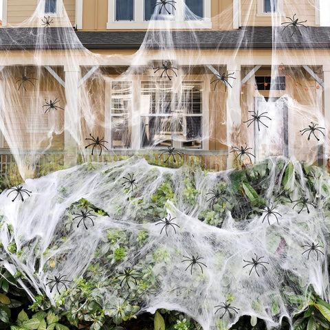 ZPISF Spider Webs cover 1400 sq ft for dramatic indoor and outdoor scenes.
