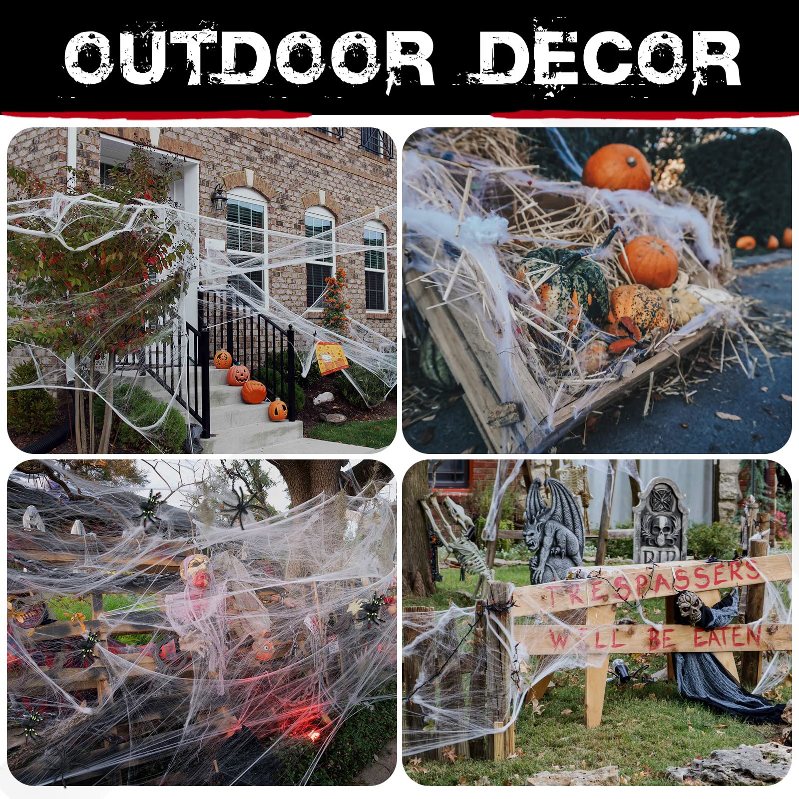Suitable for indoor and outdoor Halloween displays.
