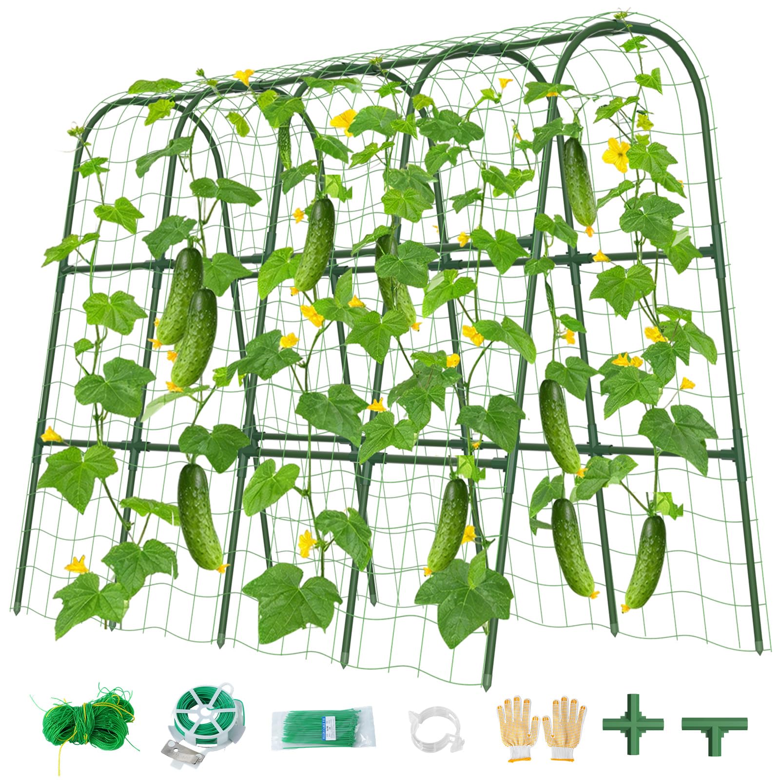 ZPMOCKAQ cucumber trellis with U-shape arch supports climbing vines
