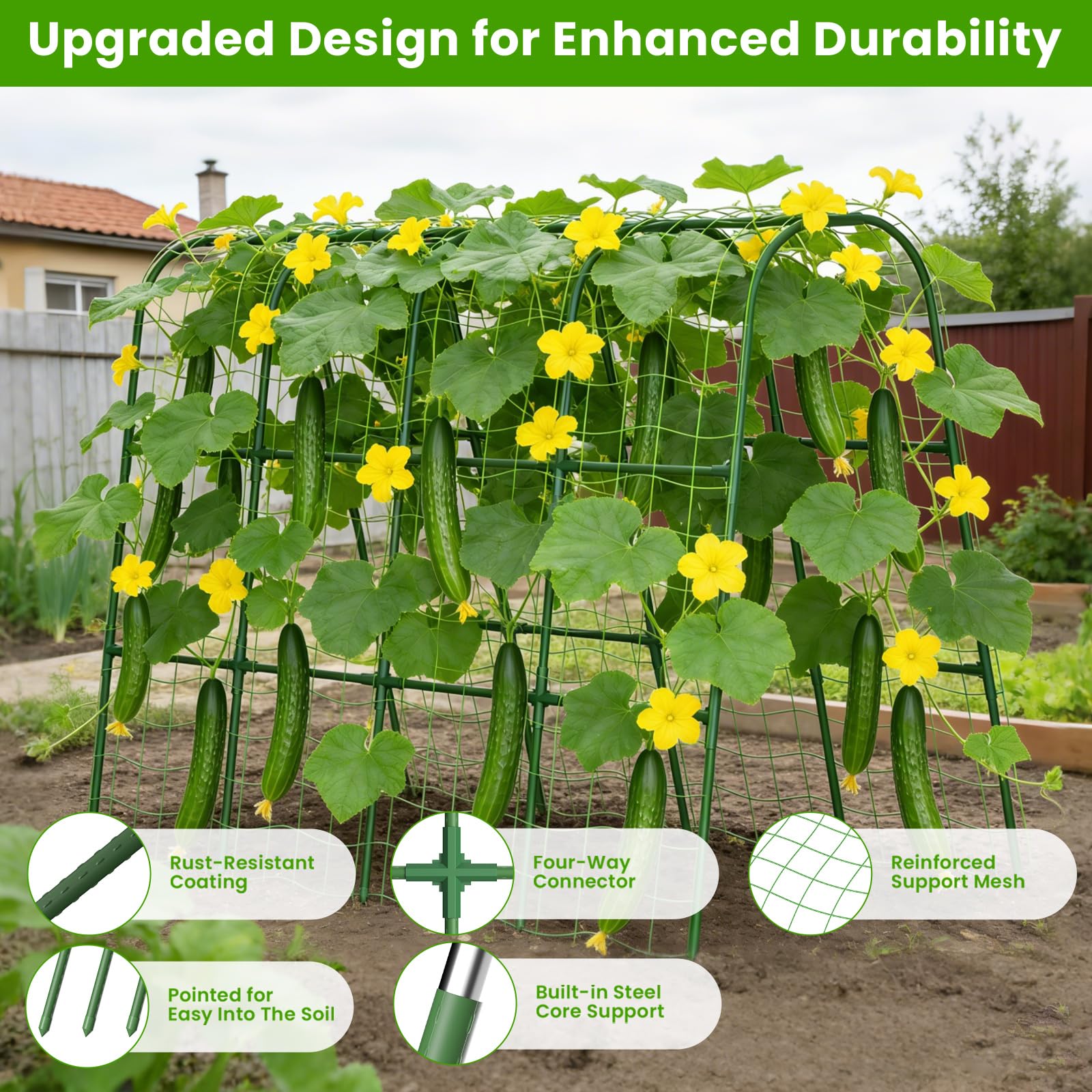 ZPMOCKAQ rustproof garden trellis with durable stainless steel core