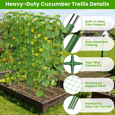 ZPMOCKAQ U-shape garden trellis frame maximizes space while guiding plant growth