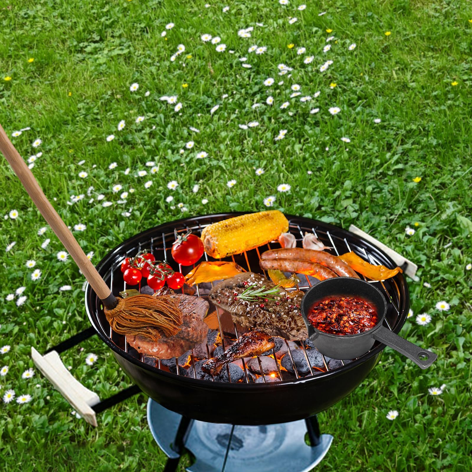 ZQDFLME BBQ pot sauce warming feature for ready-to-use sauce