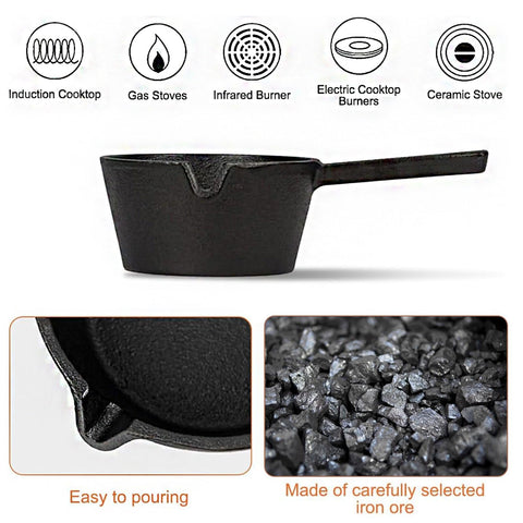 ZQDFLME cast iron sauce pot with heat retention for warm sauces