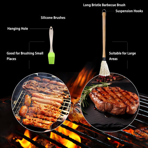 ZQDFLME silicone brushes for precise glaze on grilled foods
