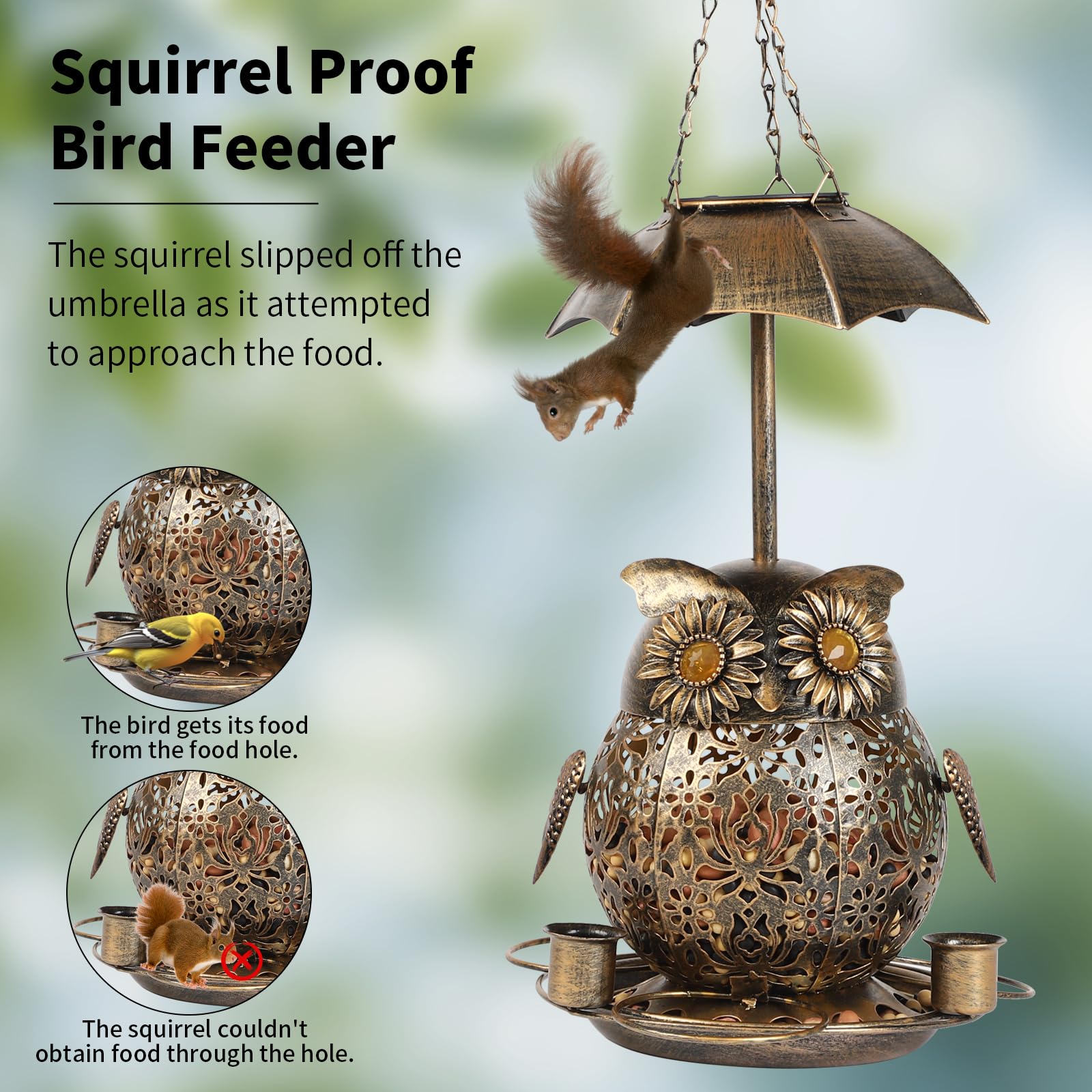 ZQMHJT easy-to-fill bird feeder simplifies refills for frequent outdoor use.