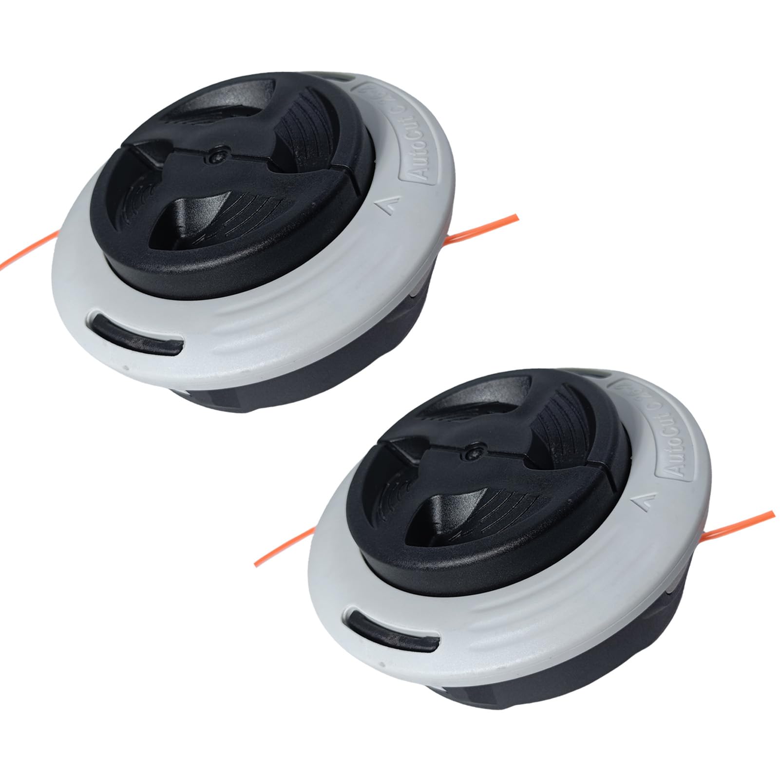 Zqqalitize C26-2 dual line trimmer head front view for quick line feed