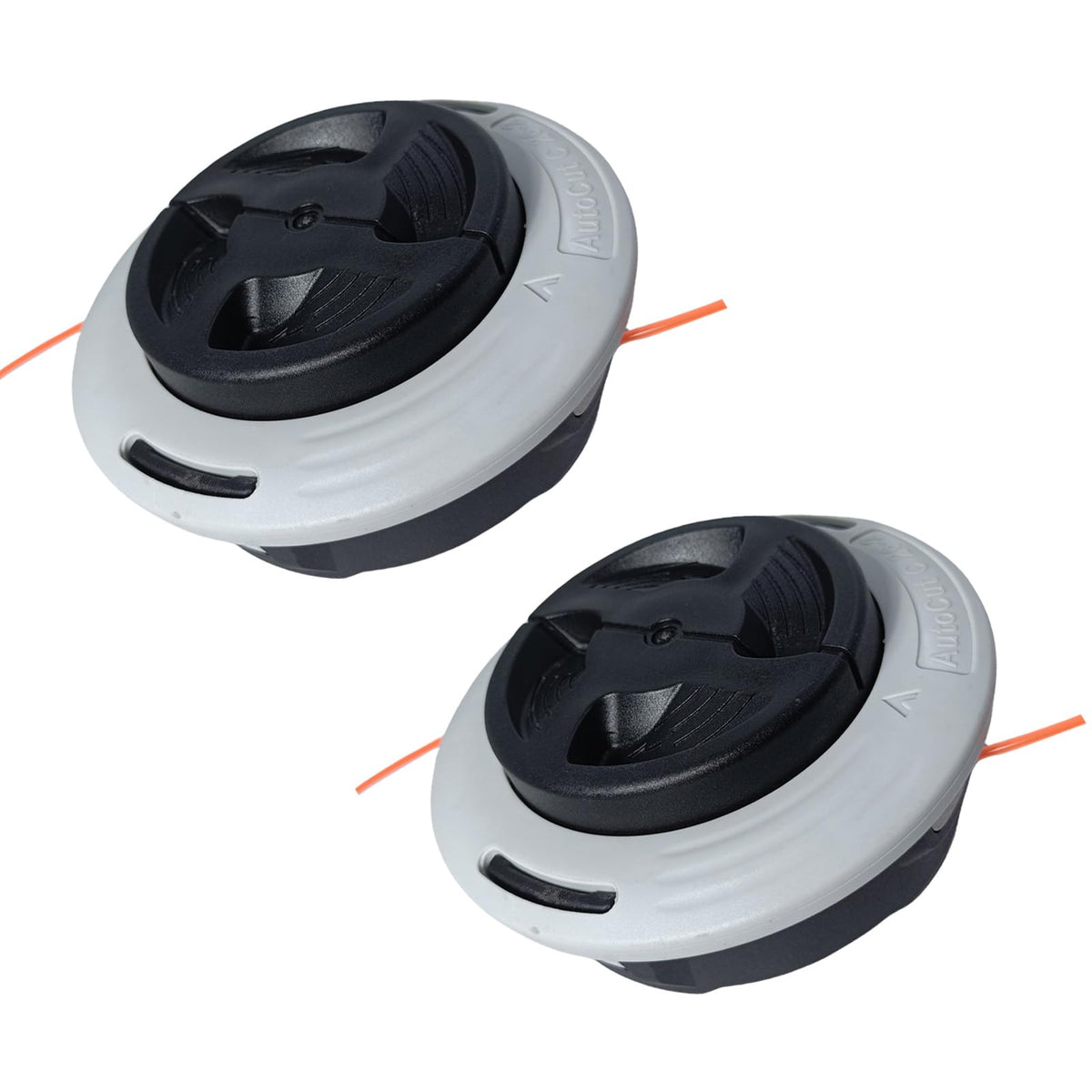 Zqqalitize C26-2 dual line trimmer head front view for quick line feed