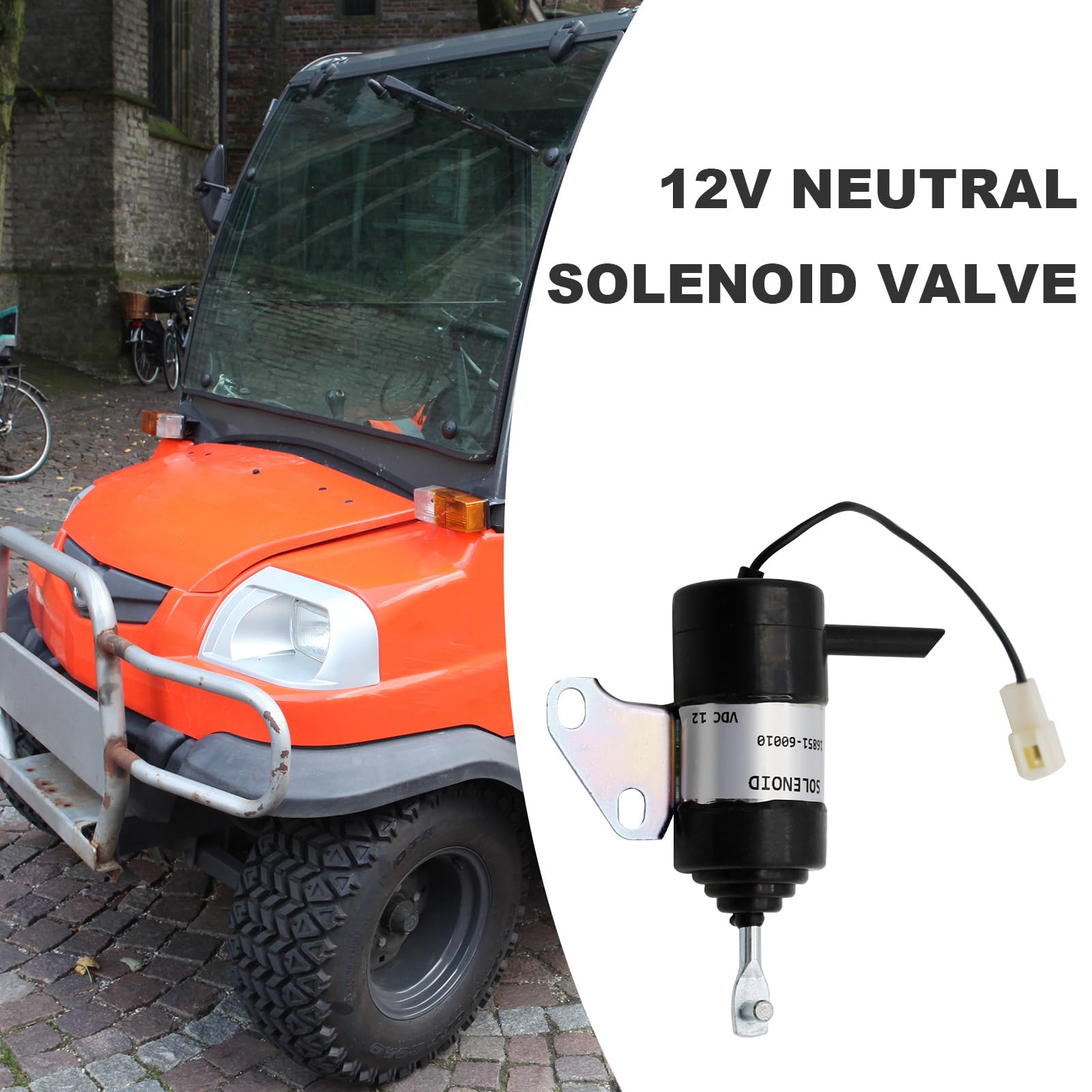 Zreneyfex 12V terminal connection image emphasizes 3-spade pin compatibility for Kubota units