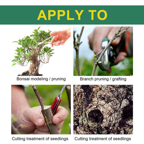 Zriechs tree wound dressing applied to a trunk wound for protection