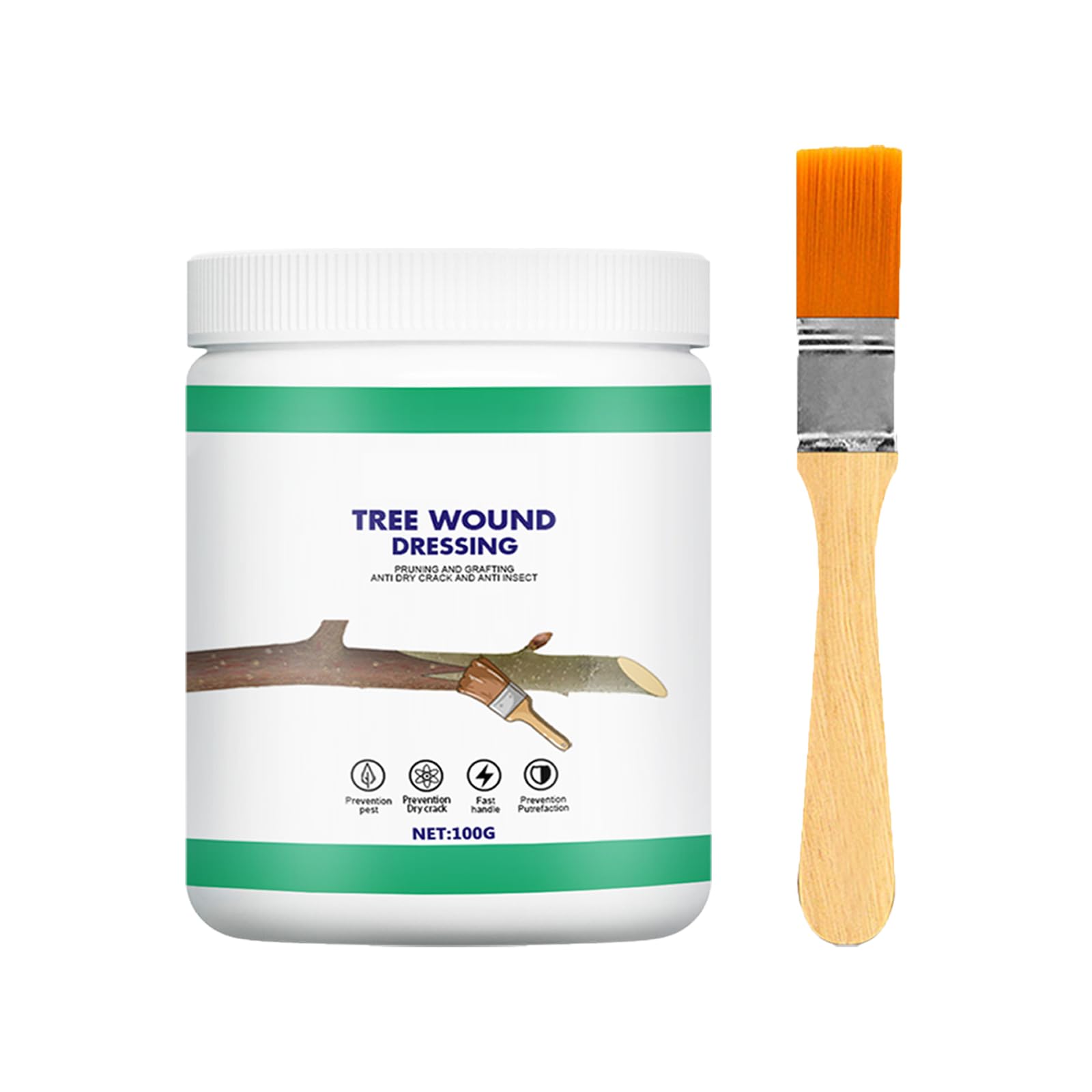 The Zriechs Tree Wound Sealer brush-on application protects pruning wounds.