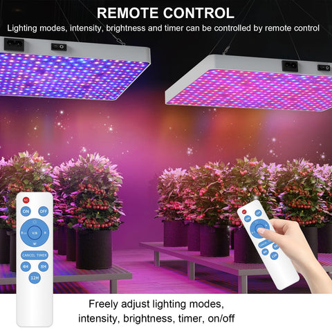ZRYBOMY 100W dimmable full-spectrum light for seed starting and vegetables.
