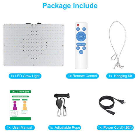ZRYBOMY hanging grow light fits 2x2 or 3x3 tents.
