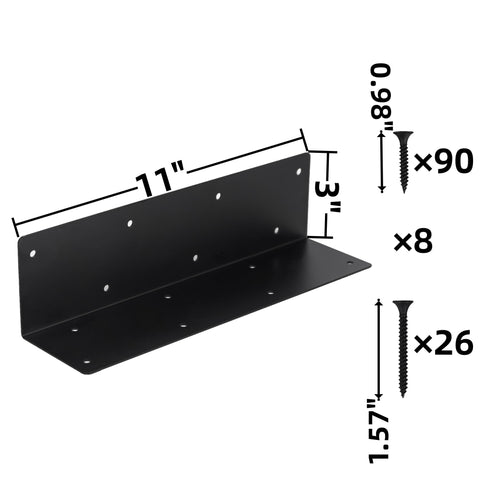 ZSHIGANMA wood garden bed corner bracket design in matte black offers reliable corner support.